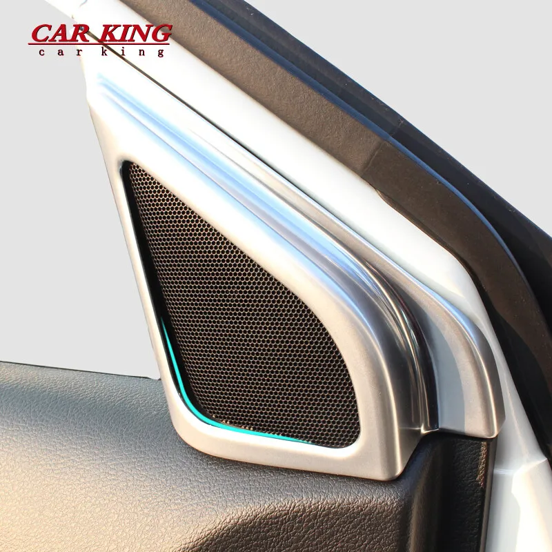 For Suzuki Vitara Escudo 2016 2017 2018 2019 ABS Chrome Car Frame A Column Audio Speak Sound Cover Ring Circle Trim Accessories