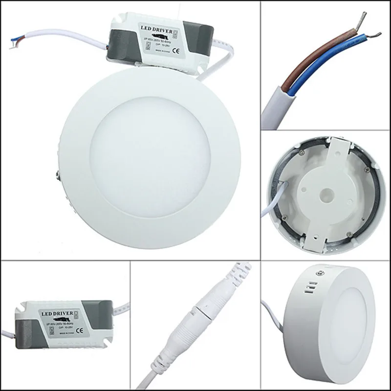 표면 장착 LED 천장 조명, LED 드라이버, 실내 조명, DC12V, 24V, 9W, 15W, 25W, 무료 배송