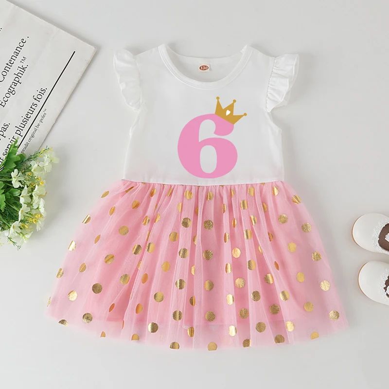 Baby Girl Birthday Dress for Girl 1-6 Year Birthday Dress 2021 New Fashion Cute Princess Baby Dress Infant Cloth Toddler Dress