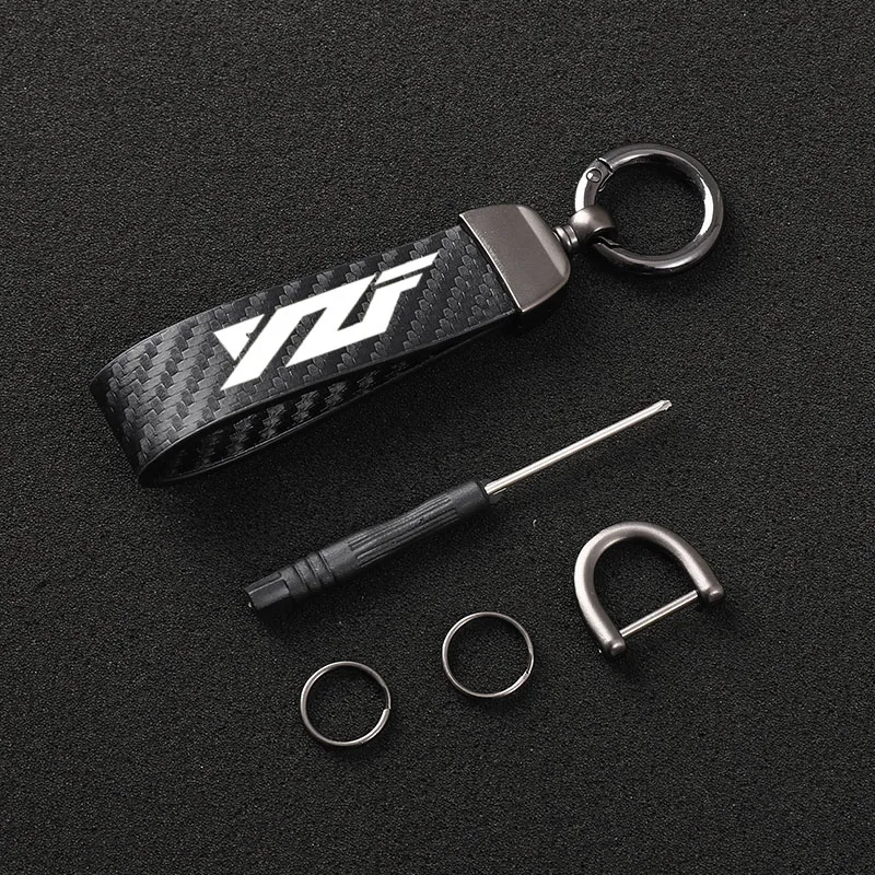 Carbon fiber motorcycle key chain key ring For Yamaha YZF R1 YZF R6 YZFR6 YZF R125 YZFR15 R25 R3 YZF Motorcycle Accessories