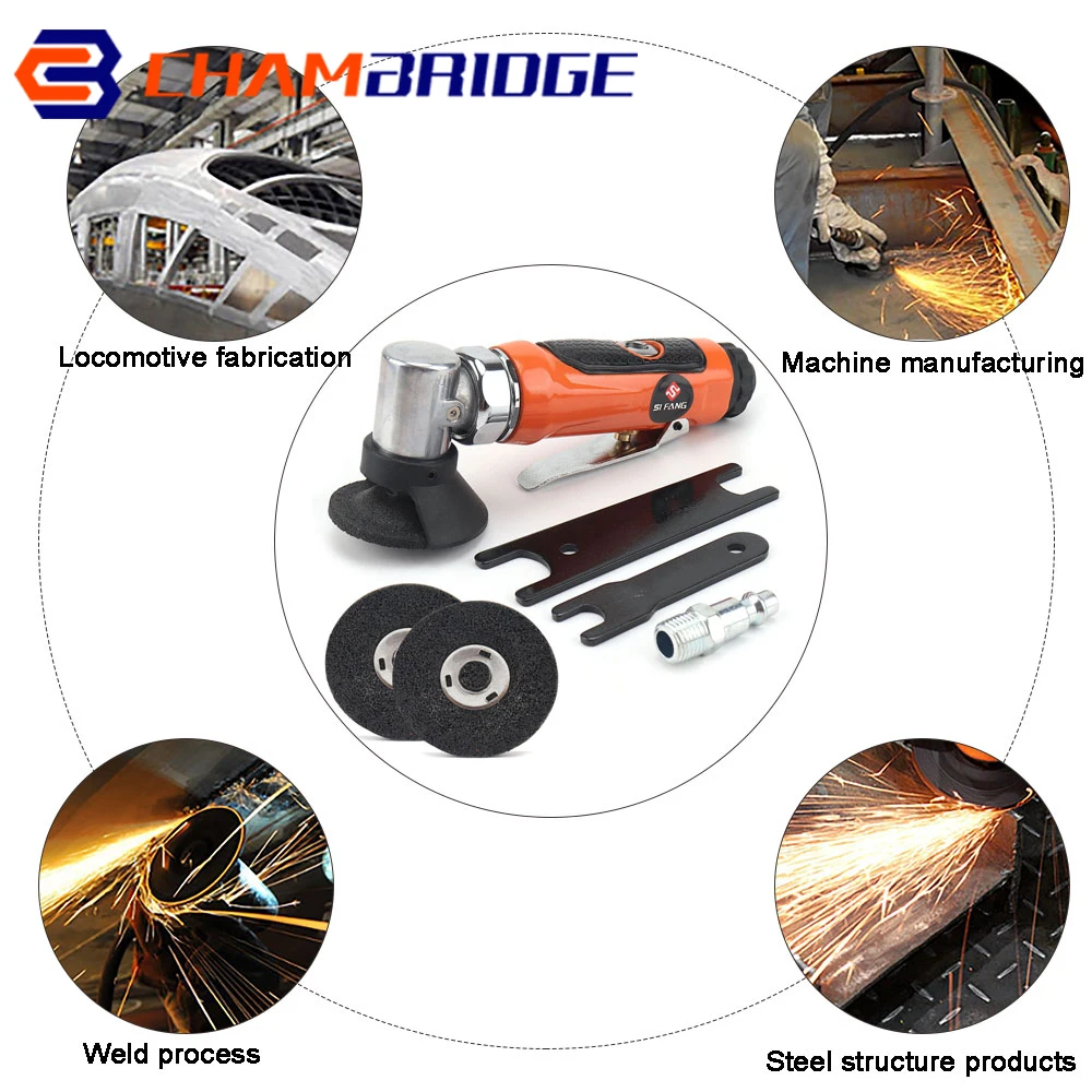 2 Inch 15,000 RPM Pneumatic Angle Grinder High-speed Air Angle Die Grinder for Machine Polished Cutting With Accessories