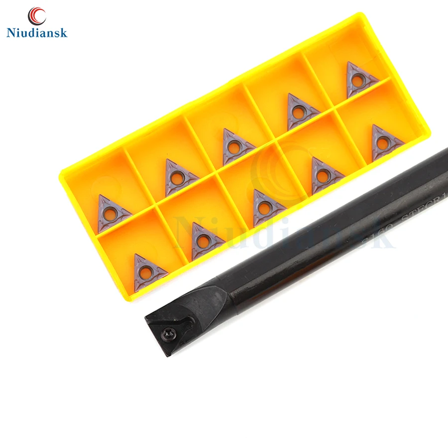 1pc S10K S12M-STFCR11 Internal Turning Tool Holder S16Q-STFCR11 S20R-STFCR11 STFCL 10pcs TCMT1102 Carbide Inserts Lathe Tool Set