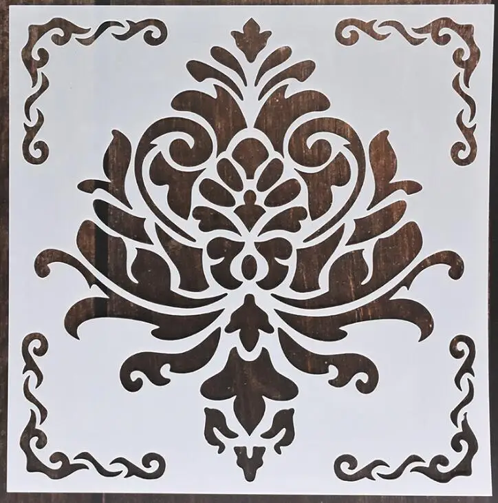 Mandala 1pc 15 * 15cm  mold DIY home decoration drawing template laser cutting wall template painting tile tiles stencil