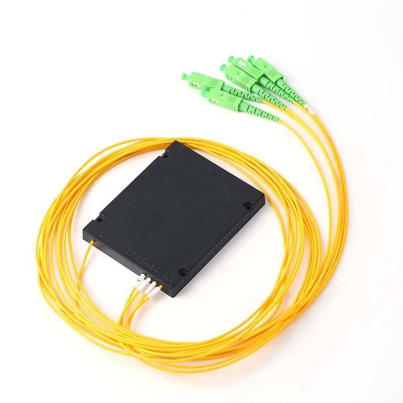 1x4 PLC Splitter SC/APC modulo Splitter in fibra SM 1.5M ABS Box