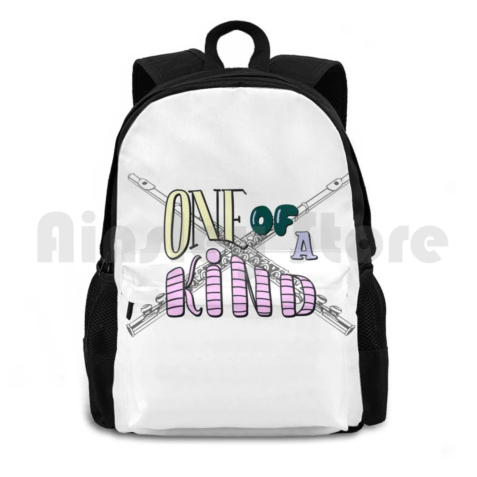 

One Of A Kind-Flute Outdoor Hiking Backpack Waterproof Camping Travel Band Marching Band Marching High School Band High School