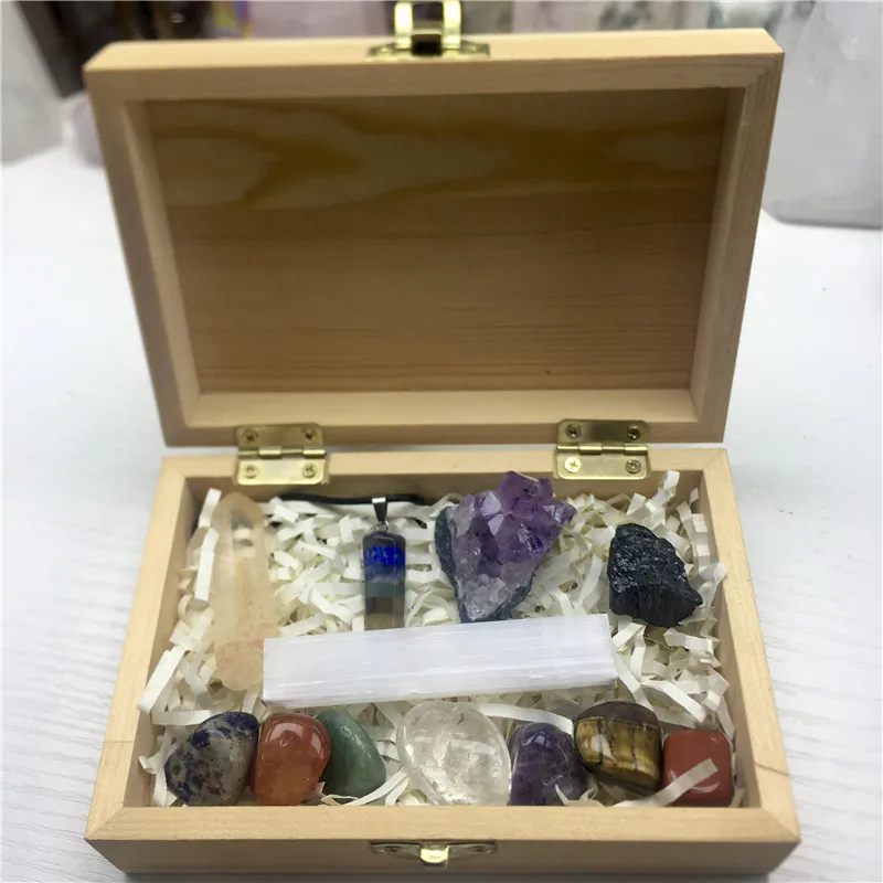 

Natural crystal crushed stone crystal original stone mark large polished collection set for gift