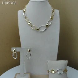 Yuminglai Dubai Jewlery Sets Chain Necklace Sets for Women  Party Birthday Gift FHK9708