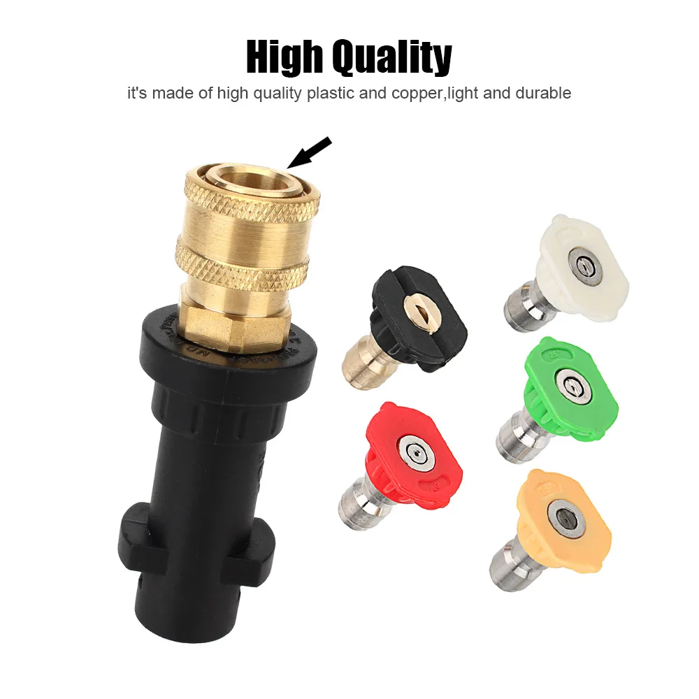 Washer Nozzles For Karcher K K2 K3 K4 K5 K6 High Pressure Gun Adapter Foam Clean Tool Dirt Pit Bike Automobile Car Accessories