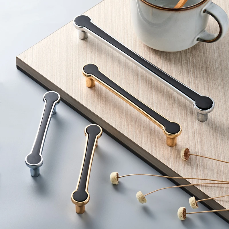 Light Luxury Modern Simple Handles Zinc Alloy Cabinet Pulls Kitchen Door Drawer Knobs Cupboard Handle for Furniture Hardware