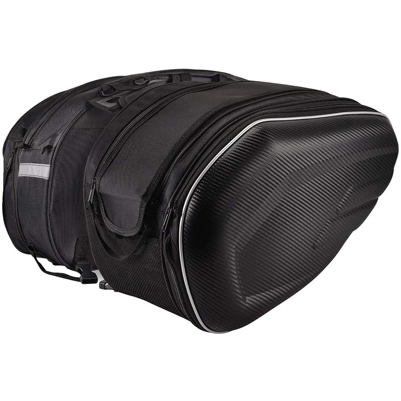 

Waterproof Motorcycle Helmet Riding Travel Luggage Bags Motorcycle Saddle Bags Pu Leather Motocross Rear Seat Side Saddle Bag