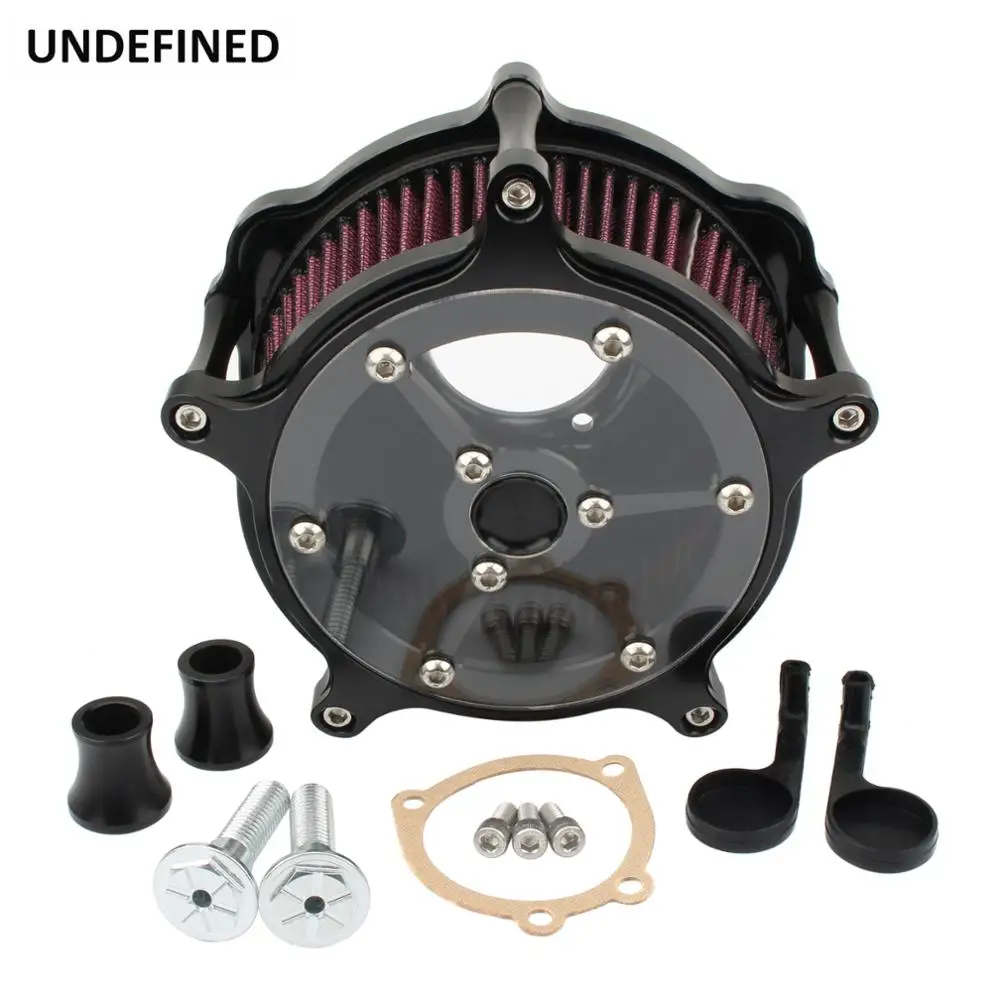 Kit Asupan Pembersih Udara Potongan CNC Sepeda Motor Filter Udara Krom Aluminium untuk Harley Sportster Iron 883 XL883 XL1200 48 72 1991-2019