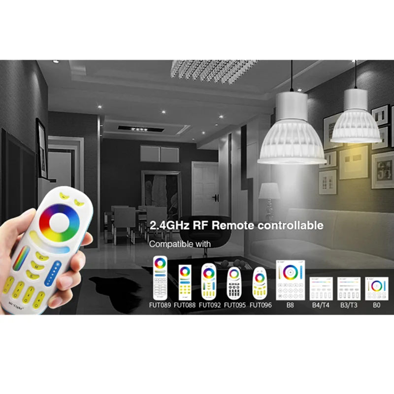 Miboxer FUT104 4W MR16 RGB+CCT LED Spotlight MR16 LED Bulb lamp for Bedroom Restaurant Sitting room Cook room lighting