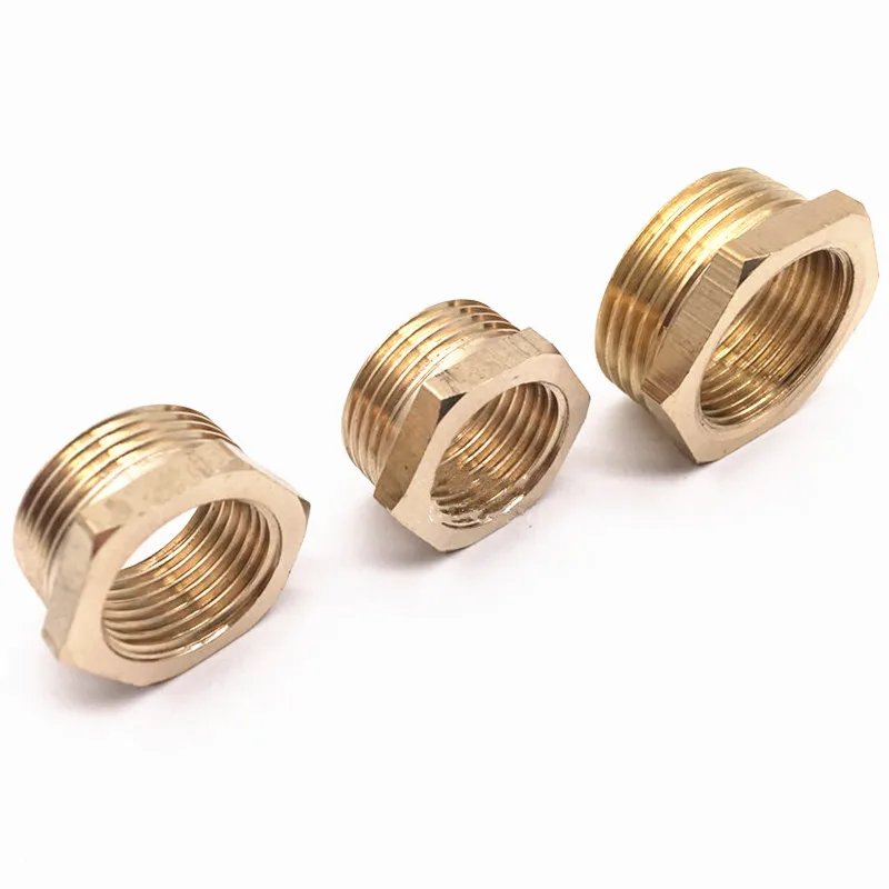 1/8" 1/4" 3/8" 1/2" 3/4" 1" BSP Male To Female Thread Brass Reducer Bushing Reducing Pipe Fitting Coupler Connector Adapter