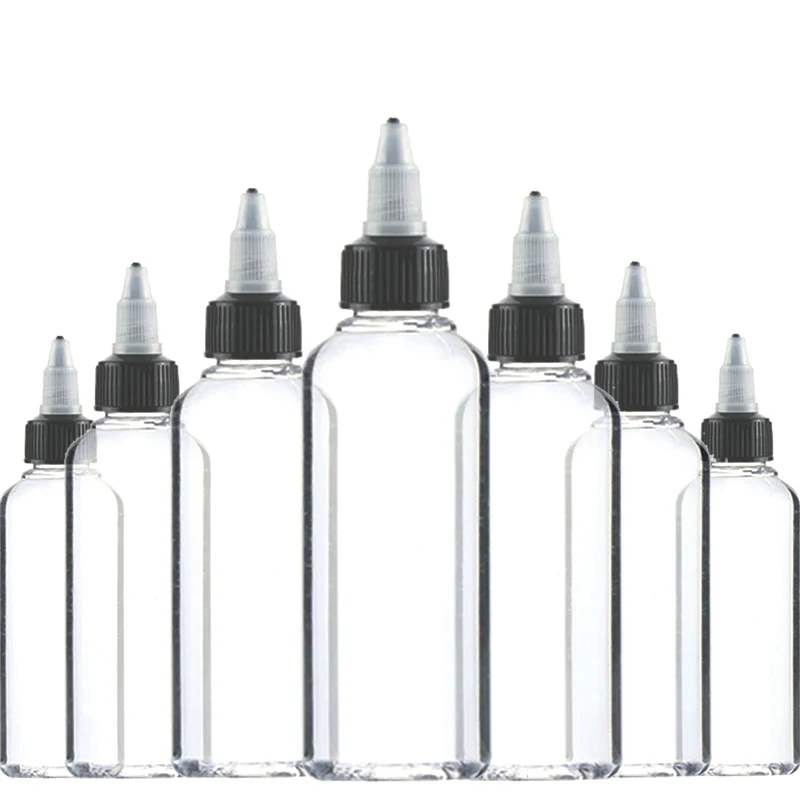 30Pcs 30ml 50ml 60ml 100ml 120ml 150ml Unicorn Bottle Twist Cap PET Plastic E Liquid Bottle With Twist Off Caps Dropper Bottles