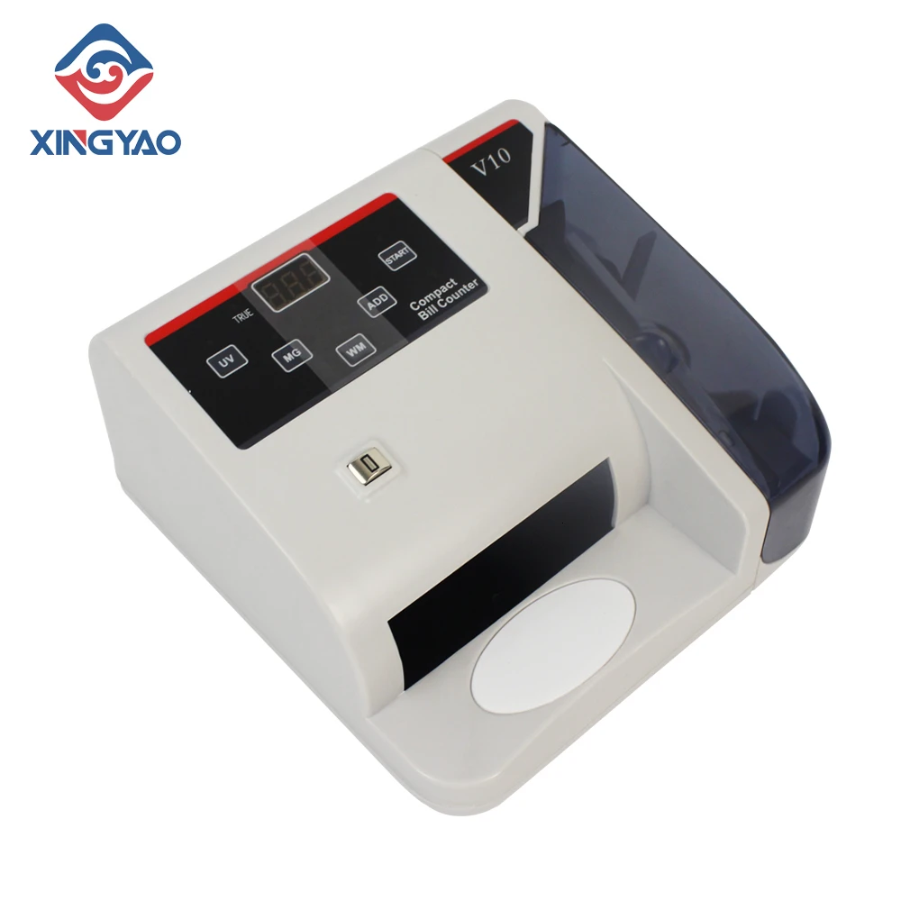 V10  Portable  Money Counting Machine Fake  Bankenotes Detection Cash Counter