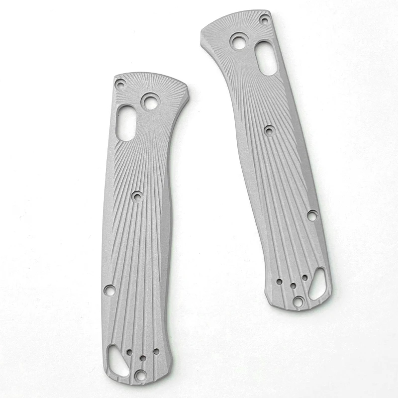 

1 Pair Aluminium Alloy Blade Handle Patch for BM 535 Knife Radial Texture Aluminium Alloy Bugout 535 Patch DIY Accessories