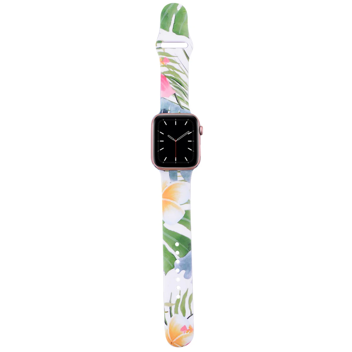 Bandas de flores para Apple Watch Series 6, 5, 4, 3, 2, 1 SE, 40mm, 44mm, correa de silicona con patrón impreso para IWatch Series 4, 3, 2, 38mm, 42mm