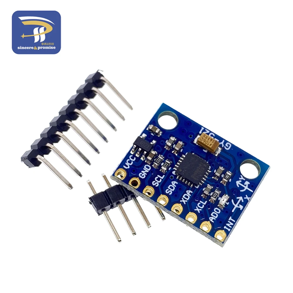 1Set IIC I2C GY-521 MPU-6050 MPU6050 3 Axis Analog Gyroscope Sensors + Accelerometer Module For Arduino With Pins 3-5V DC