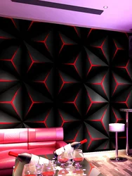 Ktv Wallpaper Hall Flash Wallcloth 3D Stereo Plane motivi geometrici scatola a tema sfondo Pape carta da parati murale 3d