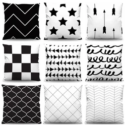 geometry Home Cushion covers Black White pillow cover Sofa bed Nordic decorative pillow case 45x45cm 70X70 80X80