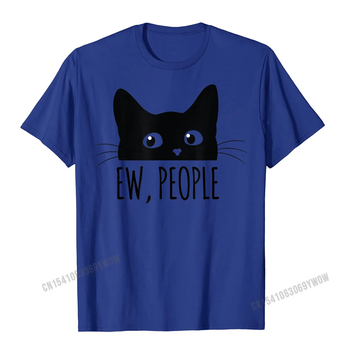 Ew People Introvert Cat Lover Funny Crazy Cat Lady T-Shirt Gift T Shirt Harajuku Cotton Men's T Shirt Gift Wholesale