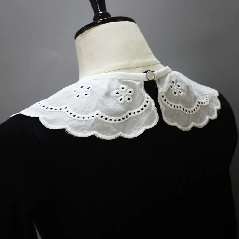 Decorative Embroidered Fake Collar European And American Style New White Shawl Doll Fake Collar Female Shirt False Collar