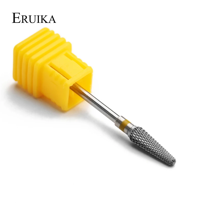 ERUIKA 1pc Carburo di Cuspidal Nail Punta del trapano Fresa Apparecchi per Manicure Macchina Rimuovere Gel Del Chiodo Fresa Trapano Accessori