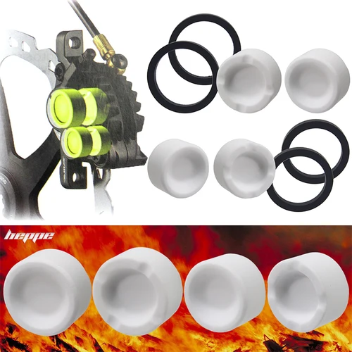 Imagen 2 del producto HEPPE-pistón de cerámica para freno de bicicleta, con sello 4 pistones, para SHIMANO M640, M810, M6120, M7120, M8020, M8120, M9120, Saint M820