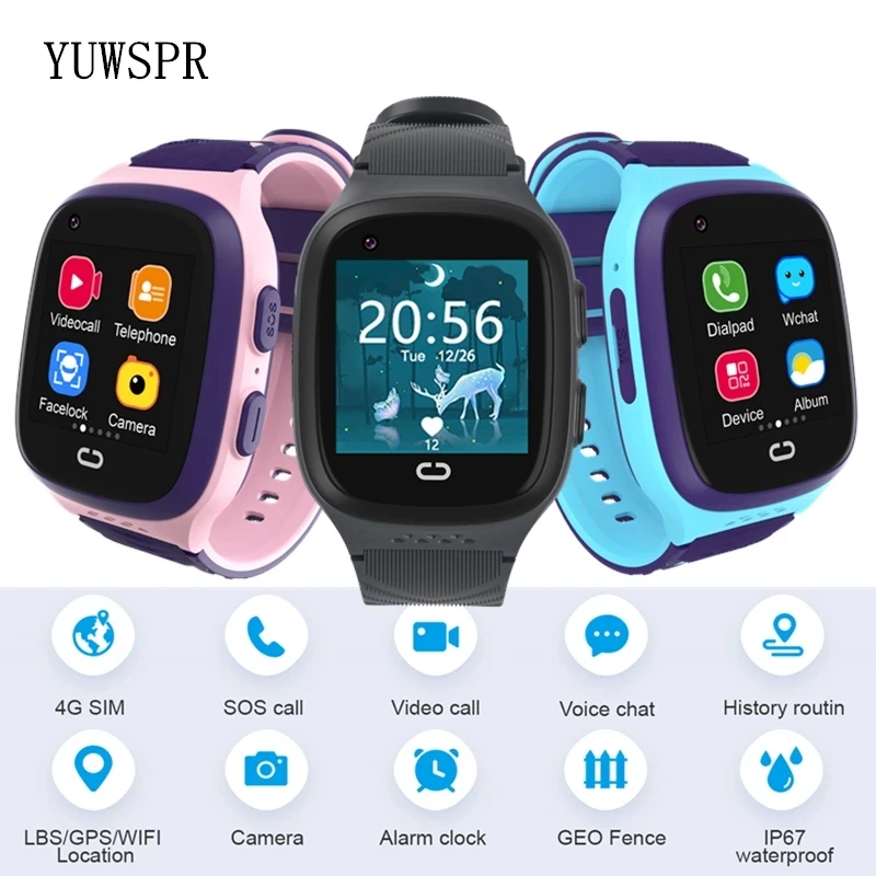 Smart Watch Kids GPS 4G  LT31 Tracking IP67 Waterproof Smartwatch Android IOS Security Fence SOS Call Smart Watch With Camera