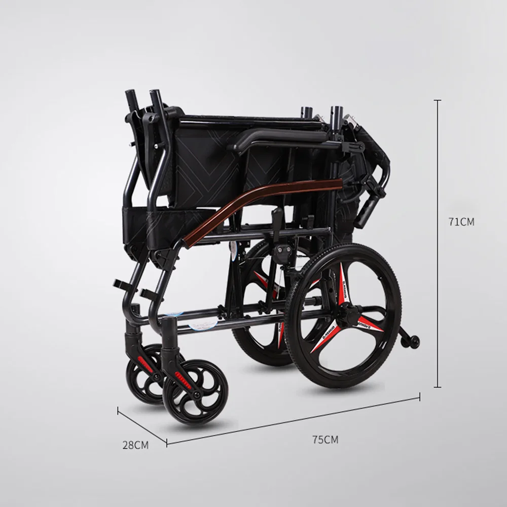 elderly hand-push wheelchair folding lightweight multi-functional portable scooter for the disabled household