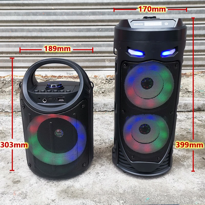 Wireless Portable Sound Column 30W Bluetooth Speaker High Power Stereo Subwoofer Bass Party Speaker with Microphone Home Karaoke