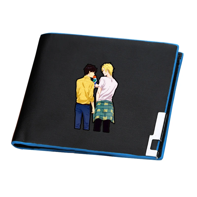 BANANA FISH Ash Lynx Cartoon Short Wallets Brand Pu Leather Short Women Purses Anime ID Card Holder Slim Money Bag Boys Carteira view 4