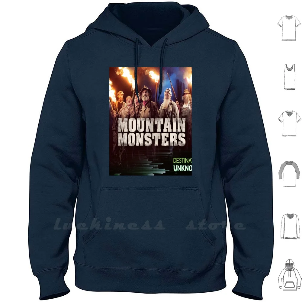 Mountain Monsters Long Sleeve Men Teenage Cotton Mountain Monsters Bigfoot Wild Bill Huckleberry Sasquatch Tv Show