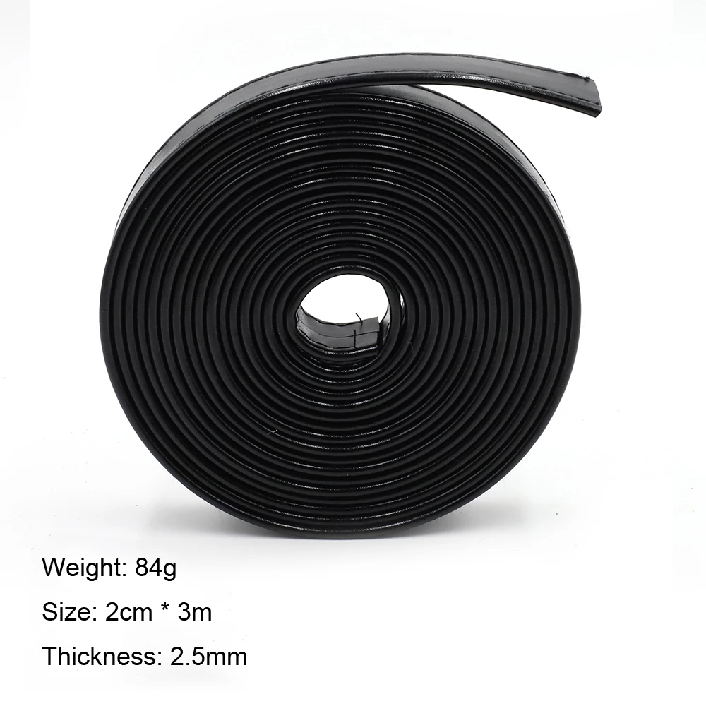 Tiras de cuero de imitación de doble cara para coche, correa de mango de cinturón Artesanal de cuero PU, negro, rojo, blanco, café, 2cm x 3m