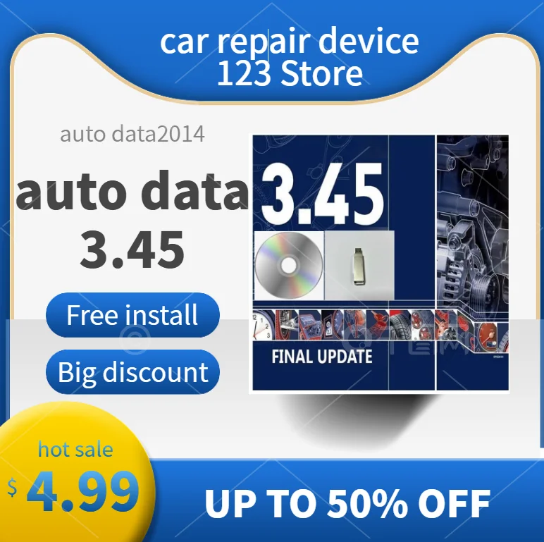 HOT Selling Auto data 3.45 version Repair Software and install video guide and remote install for free Auto data software