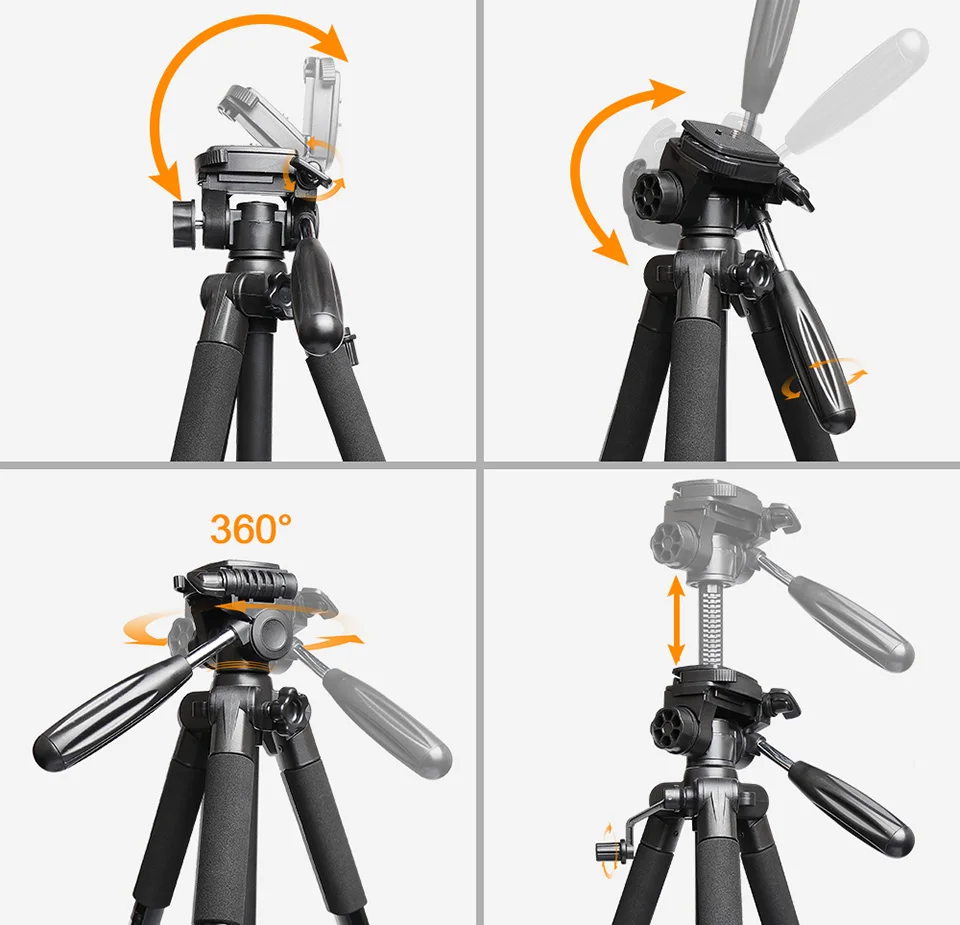 Huepar Multi-function Travel Camera Tripod 56\