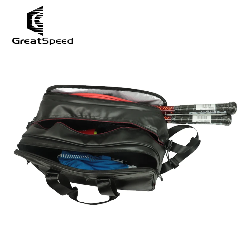 Portable 2-4 Pack Tennis Bag 800DPVB GreatSpeed Racket Shoulder Bag Large Capacity Clothes Shoes Gym Yoga Travel Sports Handbag