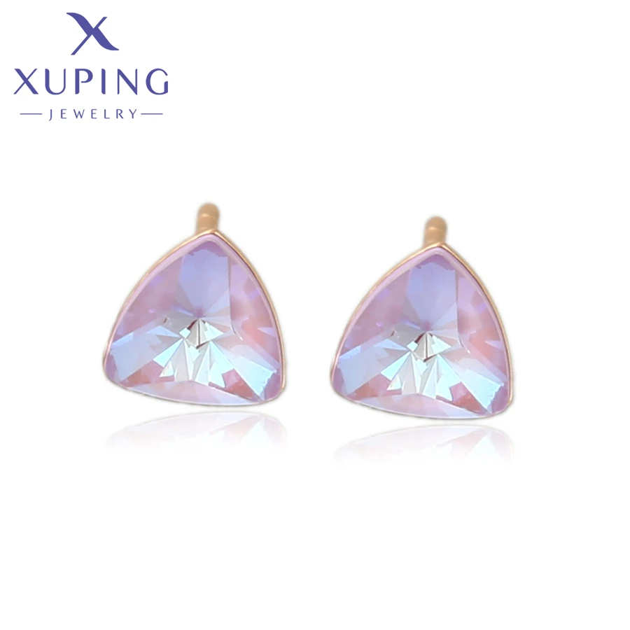 Xuping Jewelry Fashion Charm Cheap Simple Small Stud Crystal Earring for Women Girl Party Gift A00663134