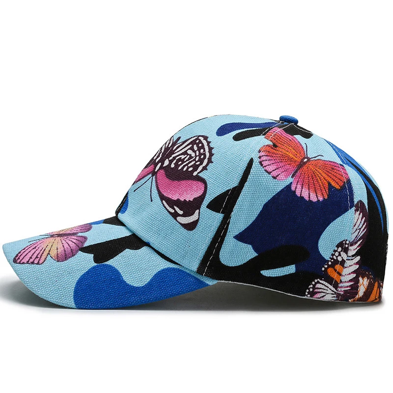 FS Stylish Colorful Leaf Butterfly Print Baseball Caps For Men Outdoor Sports Trucker Cap Leisure Travel Women Hat Gorras Hombre