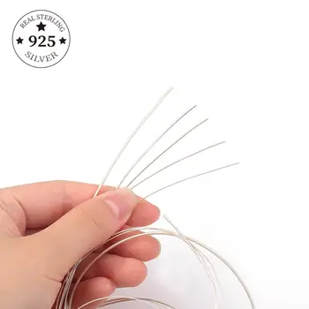 925 ayar gümüş bulgular tel iplik Metal dize hattı 0.4 -1.2mm için kolye bilezik küpe takı yapımı