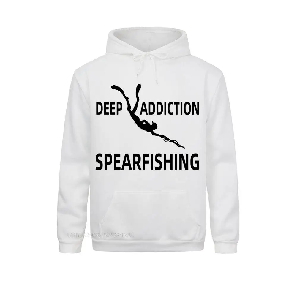 Deep Addicton Diving Spearfishing Print Hoodie Men Women Fashion Casual Long Sleeve Punk Cotton Sweater Funny Pullover Hoodie