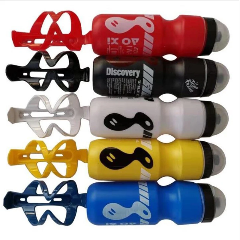 750Ml Bike Water Bottle With Holder Cage Lightweight Outdoor Gym Sports Portable Cup Cycling Kettle With Rack MTB Mountain Road