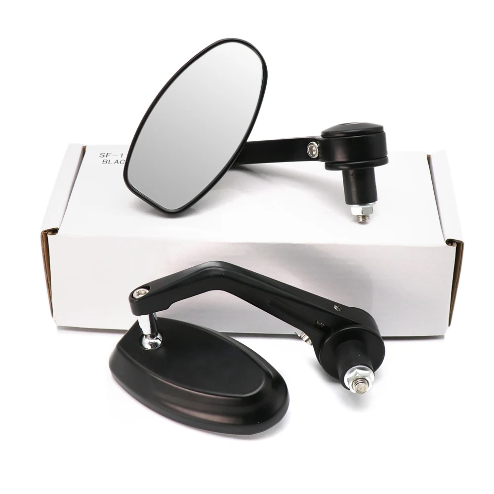 ZS MOTOS Universal 2pcs/Pair Motorcycle Rear View Mirrors Round 7/8\