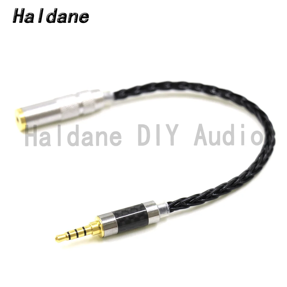 

Haldane HIFI 7N Silver Plated 3.5mm TRRS Balanced Male to 2.5mm TRSS Balanced Female Audio Adapter Cable 3.5 to 2.5 Connector