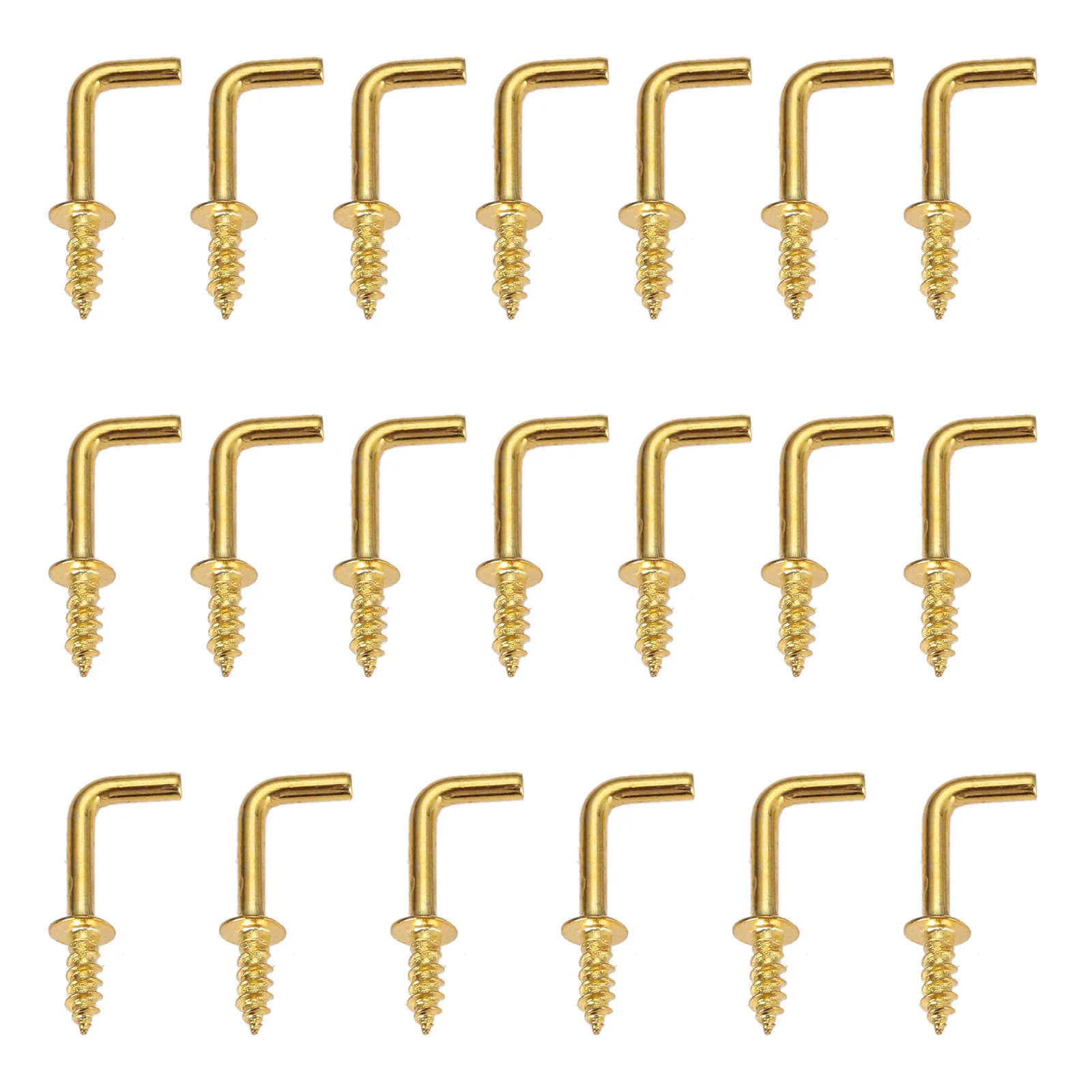 DRELD-gancho de tornillo de ángulo recto de hierro, gancho de luz, estilo L, Ojo de oveja, para colgar tazas, macetas, marco de fotos, colgador de tornillos, 20/10 Uds.