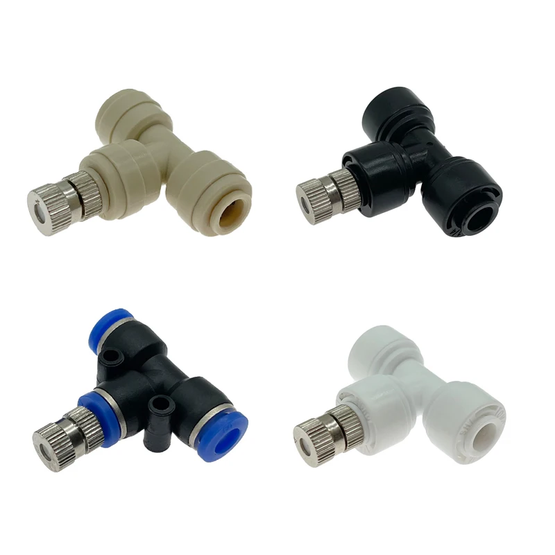 

10PCS DIY Misting Kits Include 10pcs Quick Connect Nozzle Kit 10pcs 3Way Connector 1Pcs End Plug For Misting Cooling System