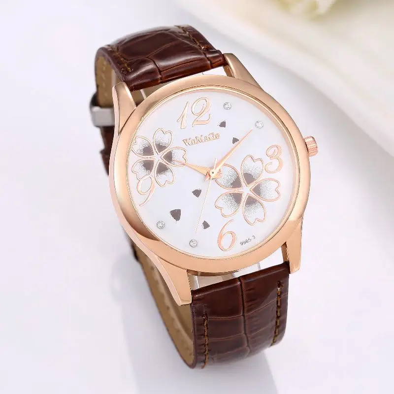 

Free Shipping WOMAGE 2020 Top Brand Luxury Ladies Quartz Watches Faux Leather Wristwatches Fashion Round Women Watches Bracelet