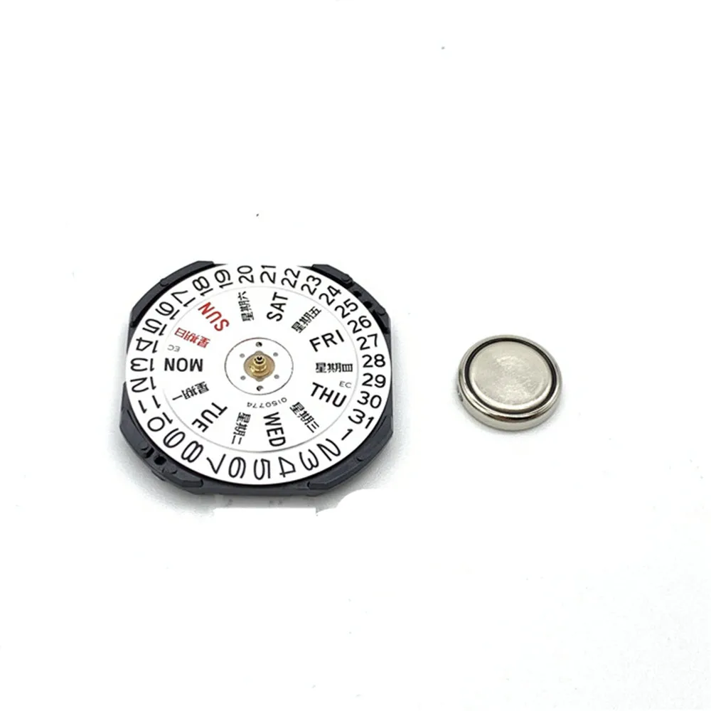 Movimiento de reloj de cuarzo VX43E con vástago de fecha y batería para Seiko 7N43A V343 V348 V743 Y143 Accesorios de reparación de repuesto