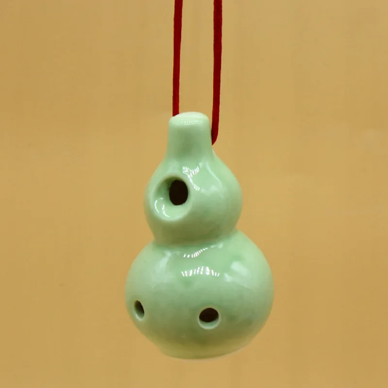 Gourd Shape Ocarina 6 Holes Gifts Creative Performance Toys Solid Color 5*5*7.5CM Souvenir Musical Instruments New Hot Sale