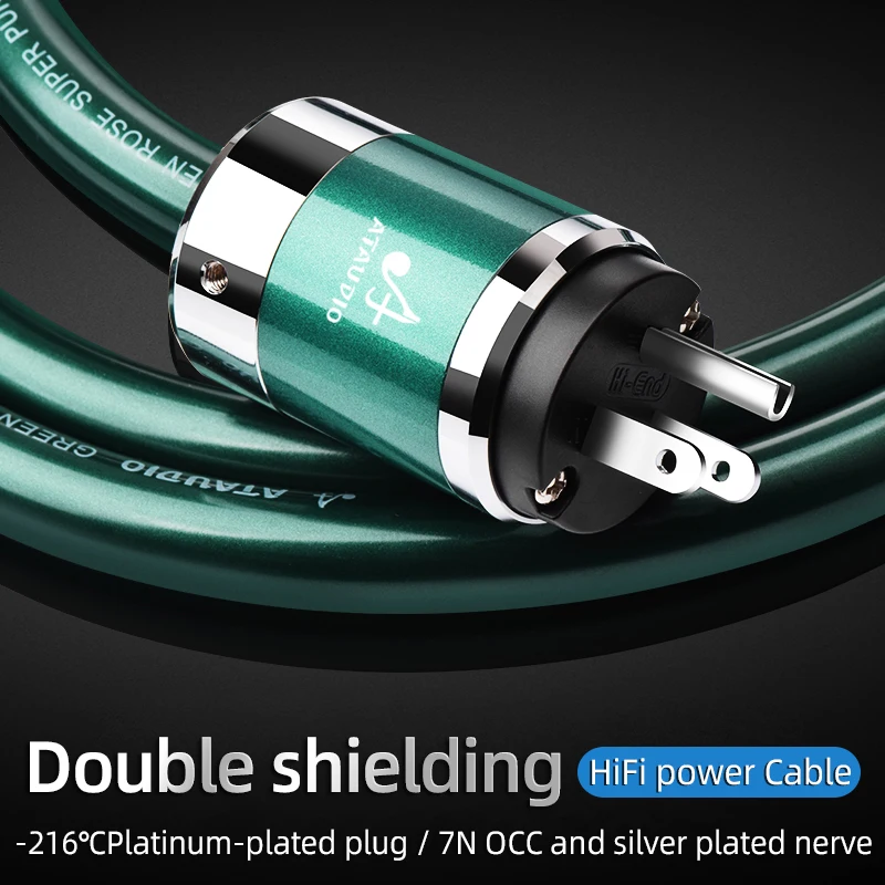 Hifi Power Cable High Quality OCC Copper EU US AU Power Cord For CD Decoder and Tube Amplifier